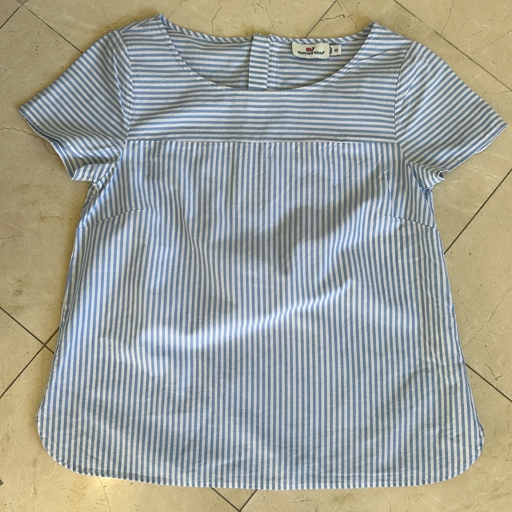 Vineyard Vines Back Zipper Blouse XS